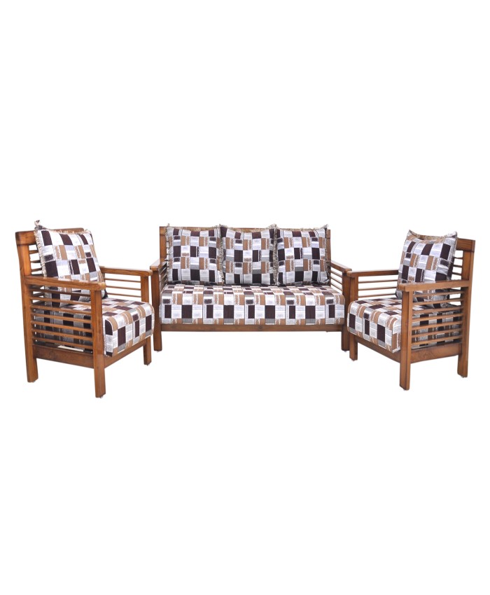 Elegant Teak Wood Sofa -Set Of 3+1+1